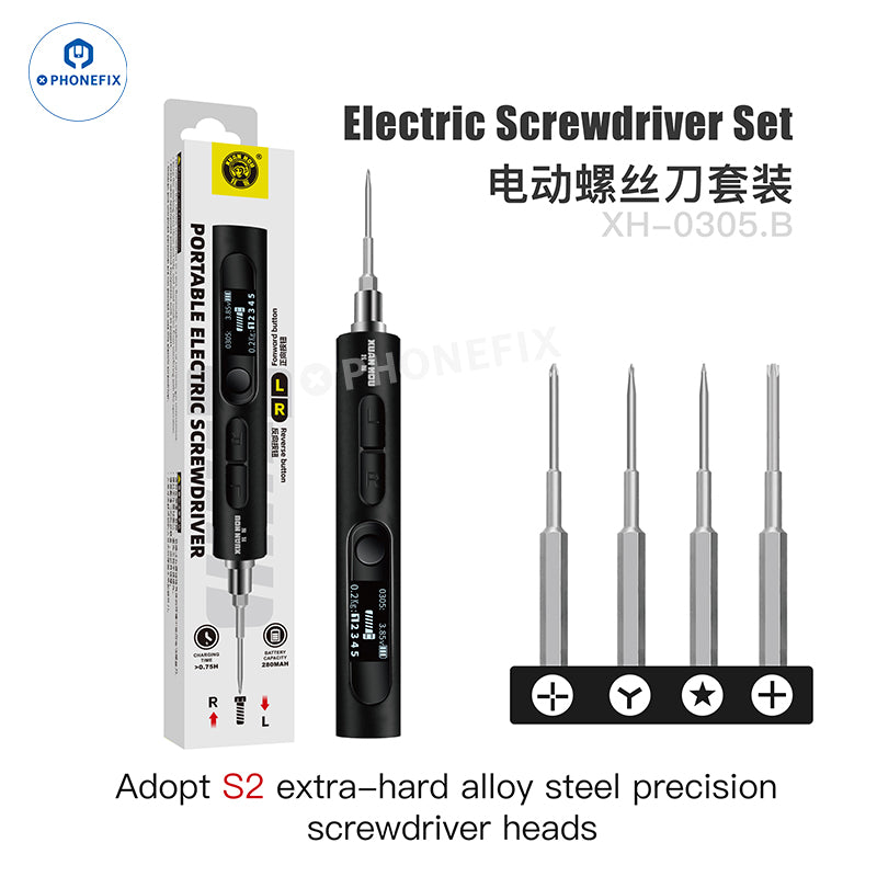 XUANHOU Portable Electric Screwdriver Set for Mobile Phone Repair