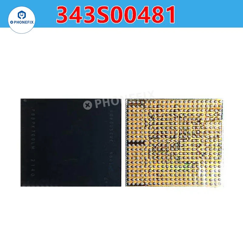 343S00481 IC chip front and back view for mobile phone motherboard repair