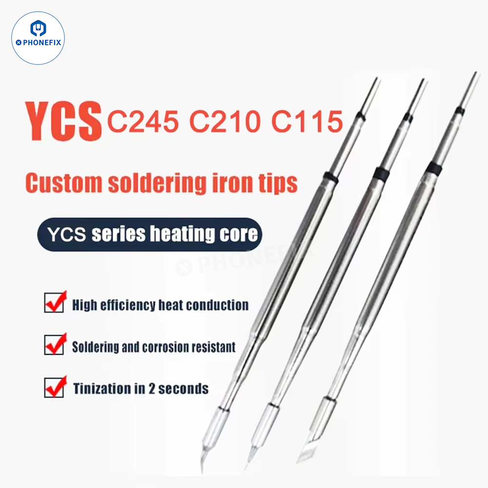 YCS Repairer C210 C245 C115 Long Knife Edge Soldering Iron Tips