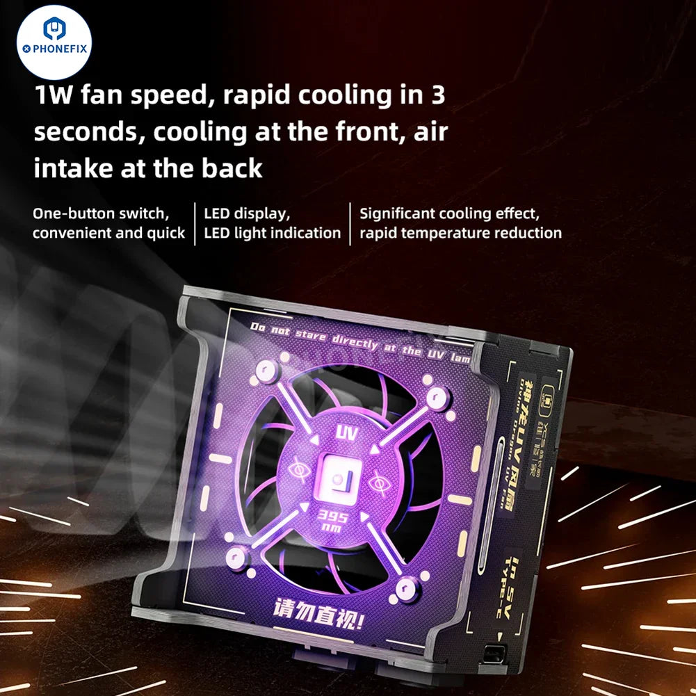 YCS Divine Dragon UV Fan with Cooling Curing 2-in-1 for Phone Repair - CHINA PHONEFIX SHOP Team