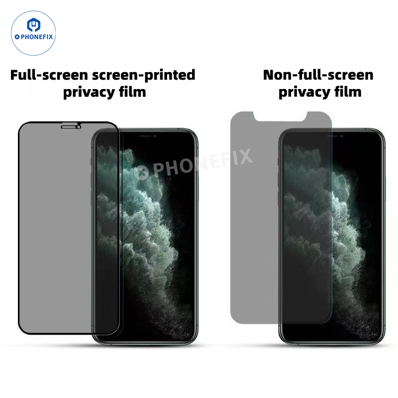 Tempered Glass Privacy Screen Protector for iPhone X-17 Pro Max