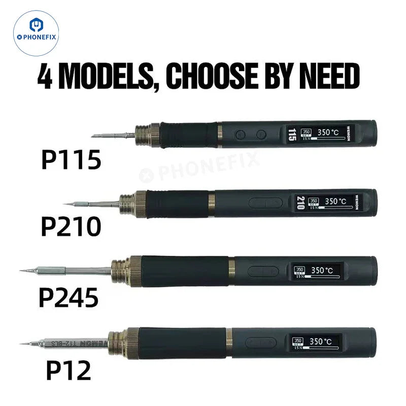 WEMON Portable Soldering Iron supports C115 C210 C245 T12 Tips