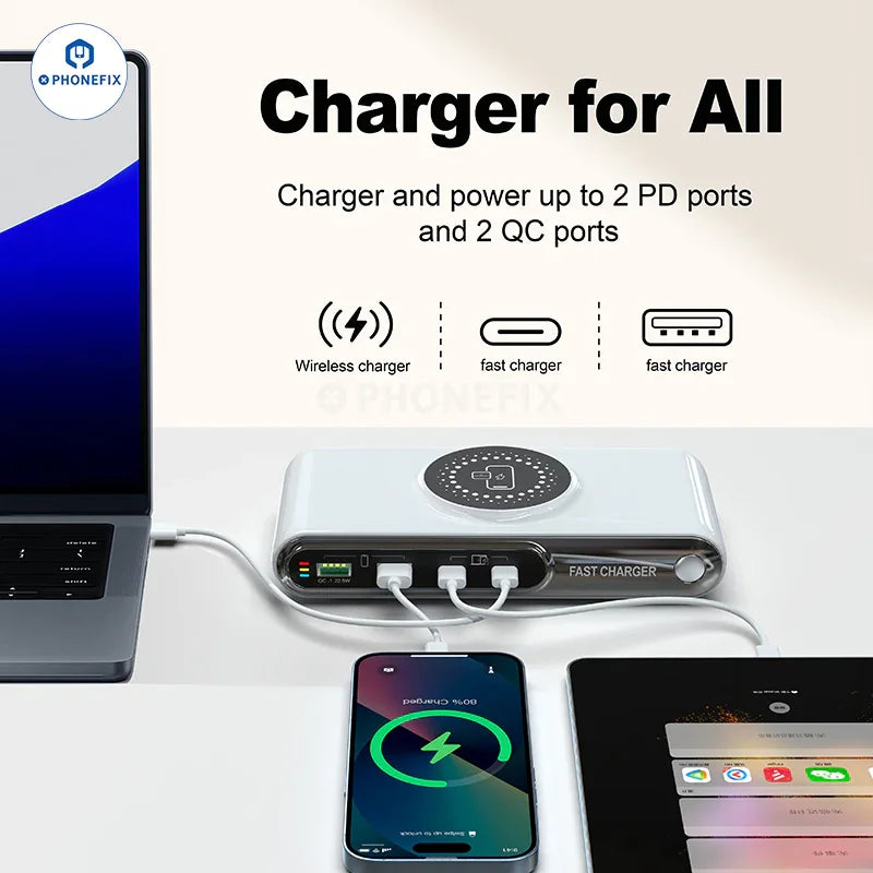 Multifunctional Wireless Charging Station PD QC USB Fast Charger - CHINA PHONEFIX SHOP Team