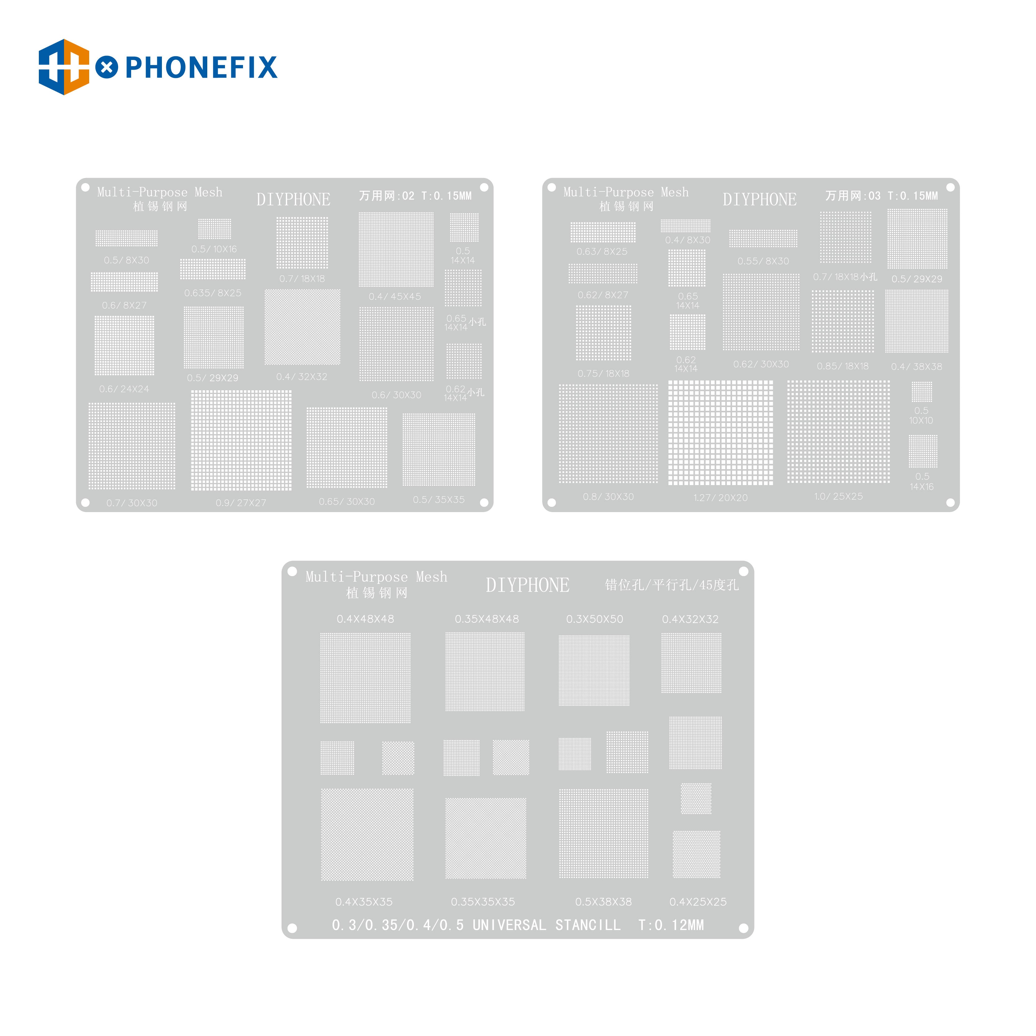 Universal Planting Tin Steel Mesh Direct heating BGA Template