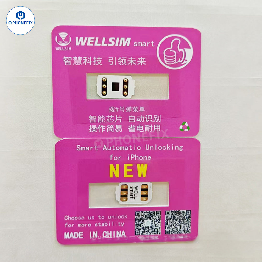 WELLSIM Smart SIM Unlocking Card For iOS18 iPhone XR-16 Pro Max