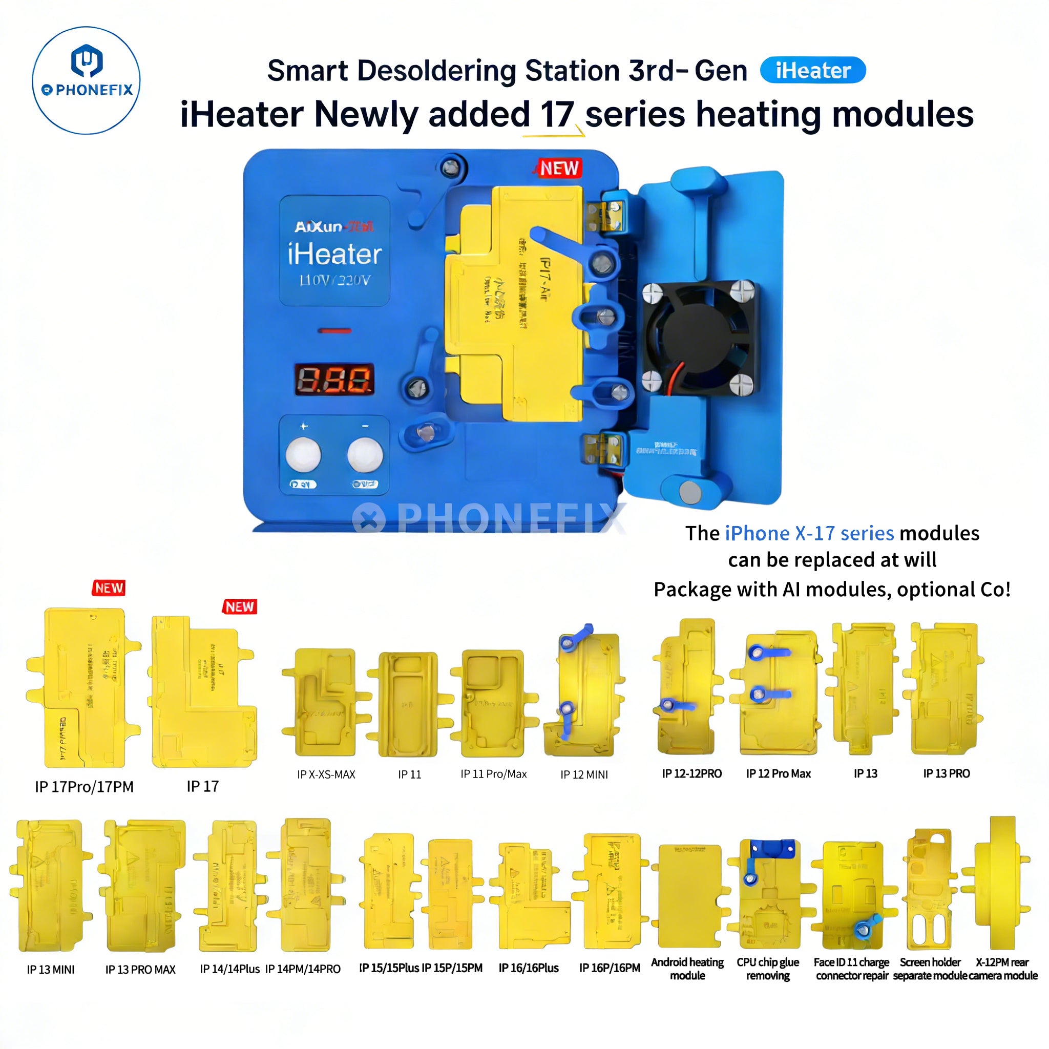 JC iHeater Desoldering Station Heating Plate For Motherboard Face ID Repair