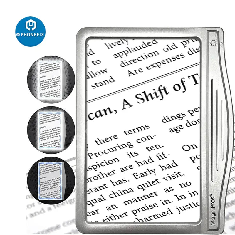 3X Ultra Bright LED Page Magnifier With Light For Reading/