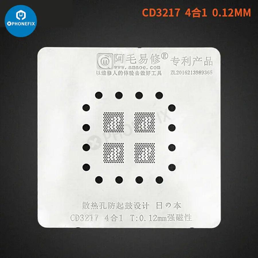 4 In1 AMAOE BGA Reballing Stencil CD3215/CD3217 For MACBOOK