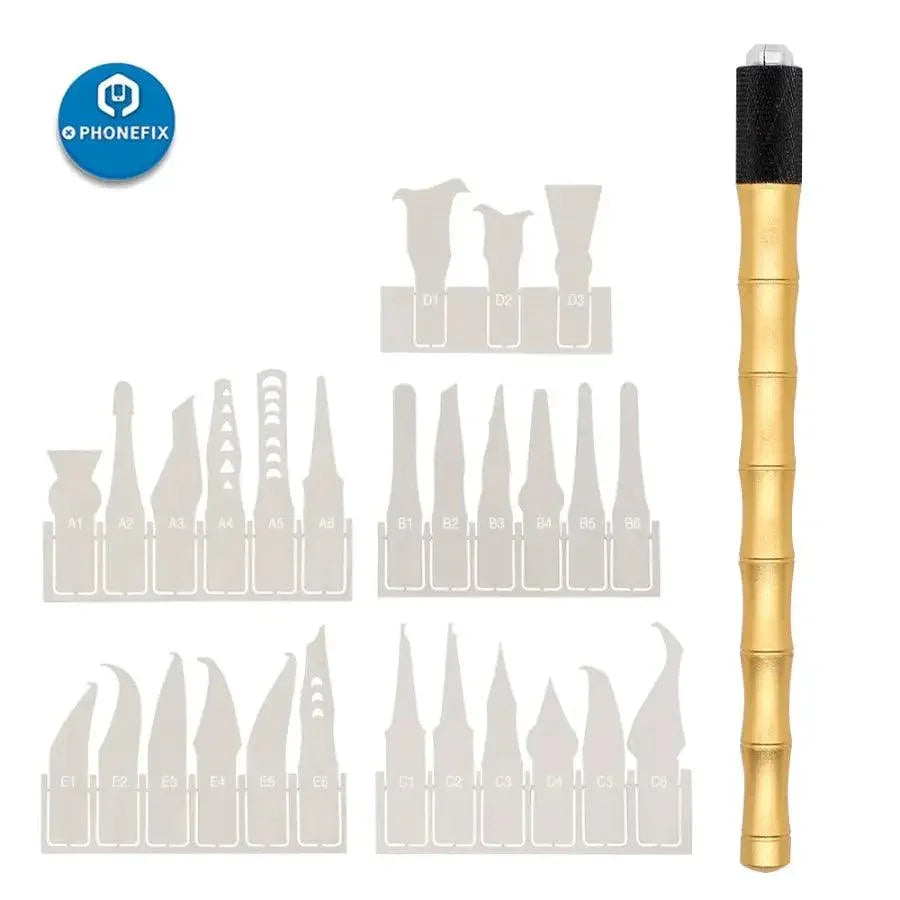 28 IN 1 Phone PCB BGA Chip Burin Graver Scraper Cutter BGA CPU Tool - CHINA PHONEFIX
