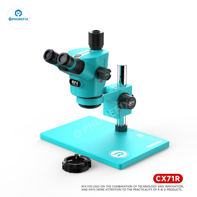RF4 CX71R 6.5X-65X Trinocular Stereo Microscope for Phone Repair