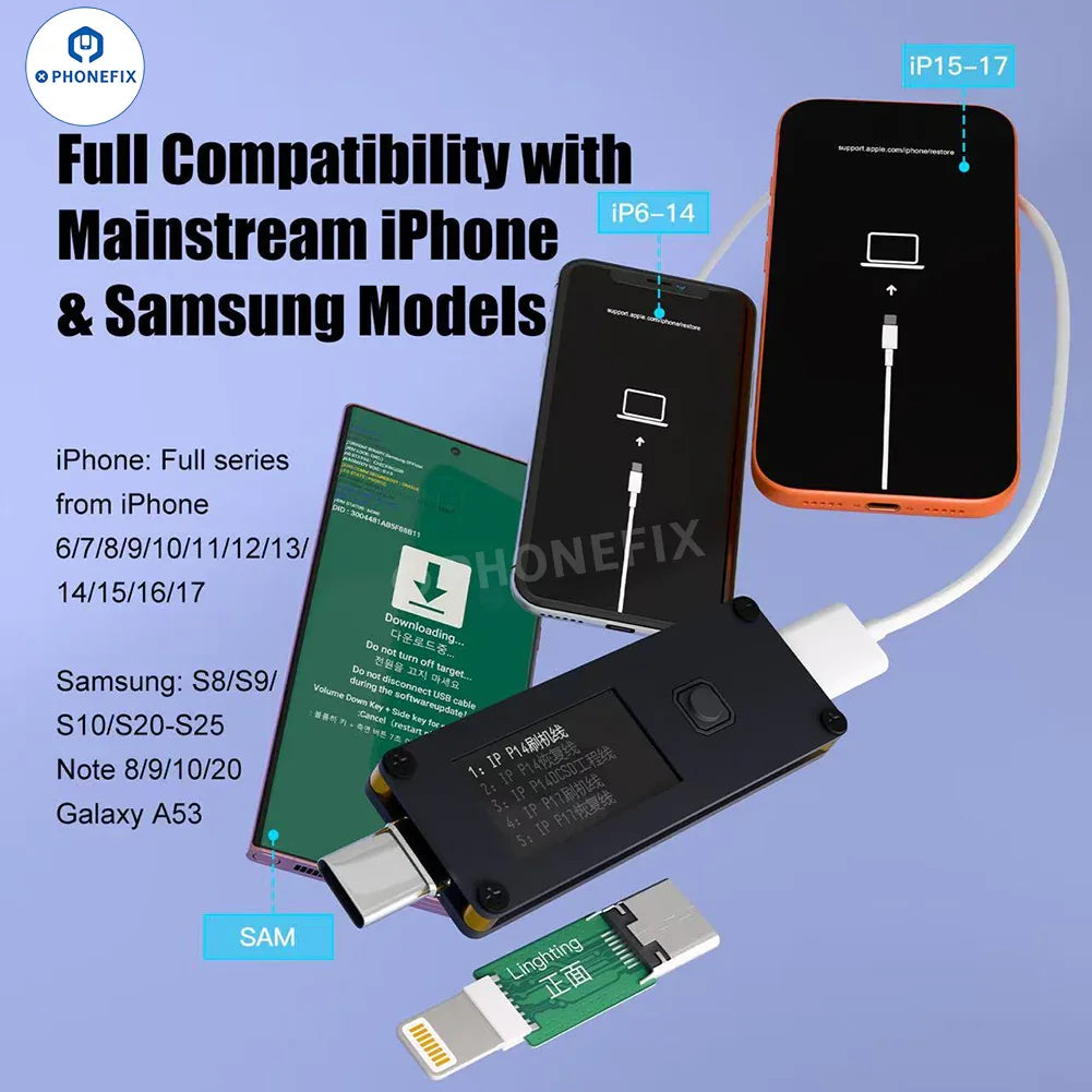 7 In 1 Restore Cable for iPhone Recovery/Samsung Download Mode - CHINA PHONEFIX SHOP Team