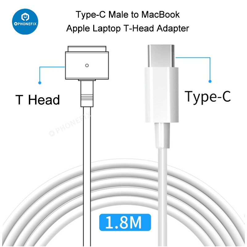 5 Pin DC Cord Cable T-Style Plug For Magsafe2 Charger AC Power Adapter