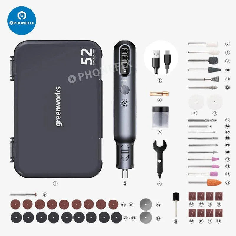 52 In 1 Mini Cordless Rotary Toolkit Grinder USB Punch Engraving Pen - CHINA PHONEFIX