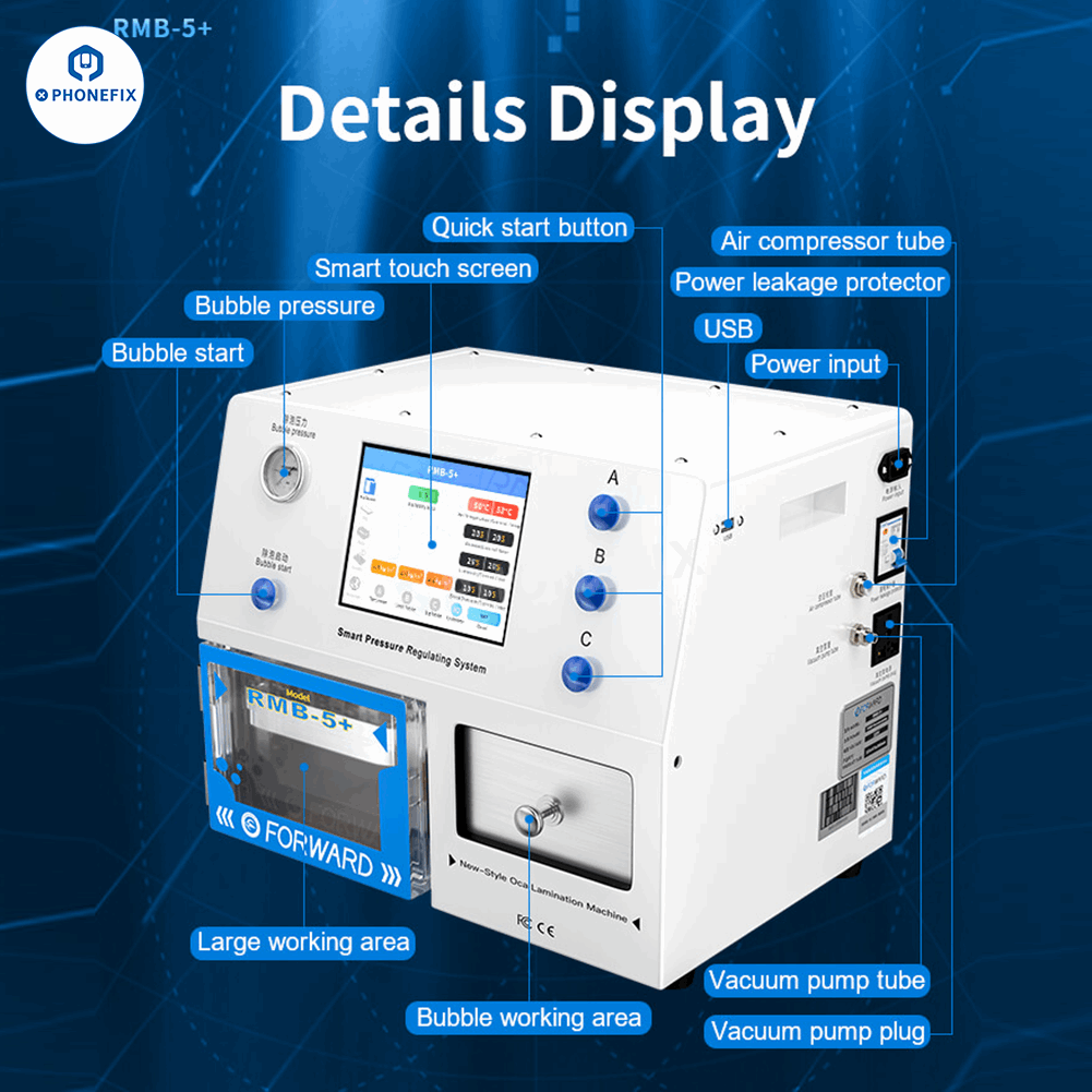 RMB-5 Plus Screen OCA Lamination Bubble Removal Machine