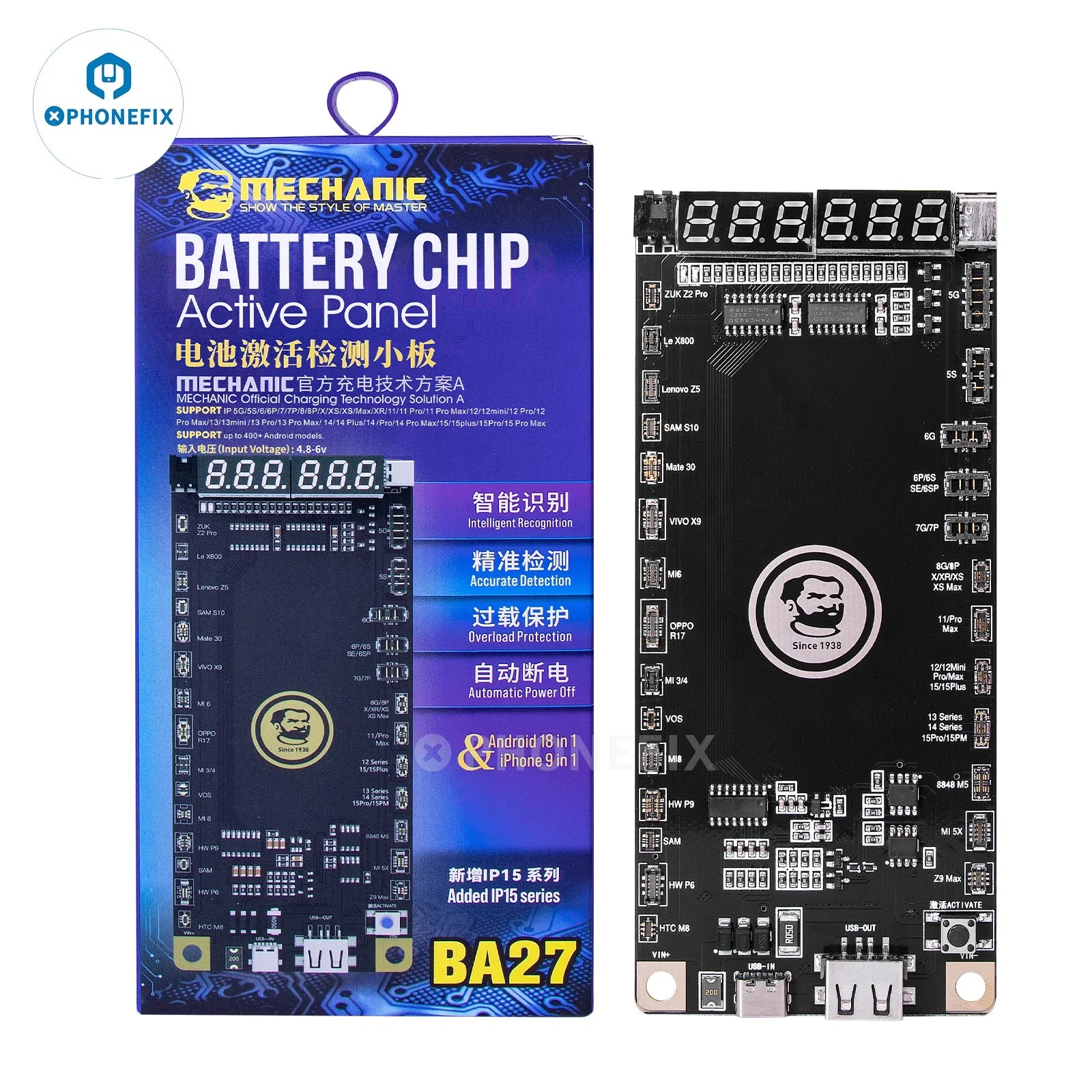 Mechanic BA27 Battery Activation Detection Board For iPhone Android
