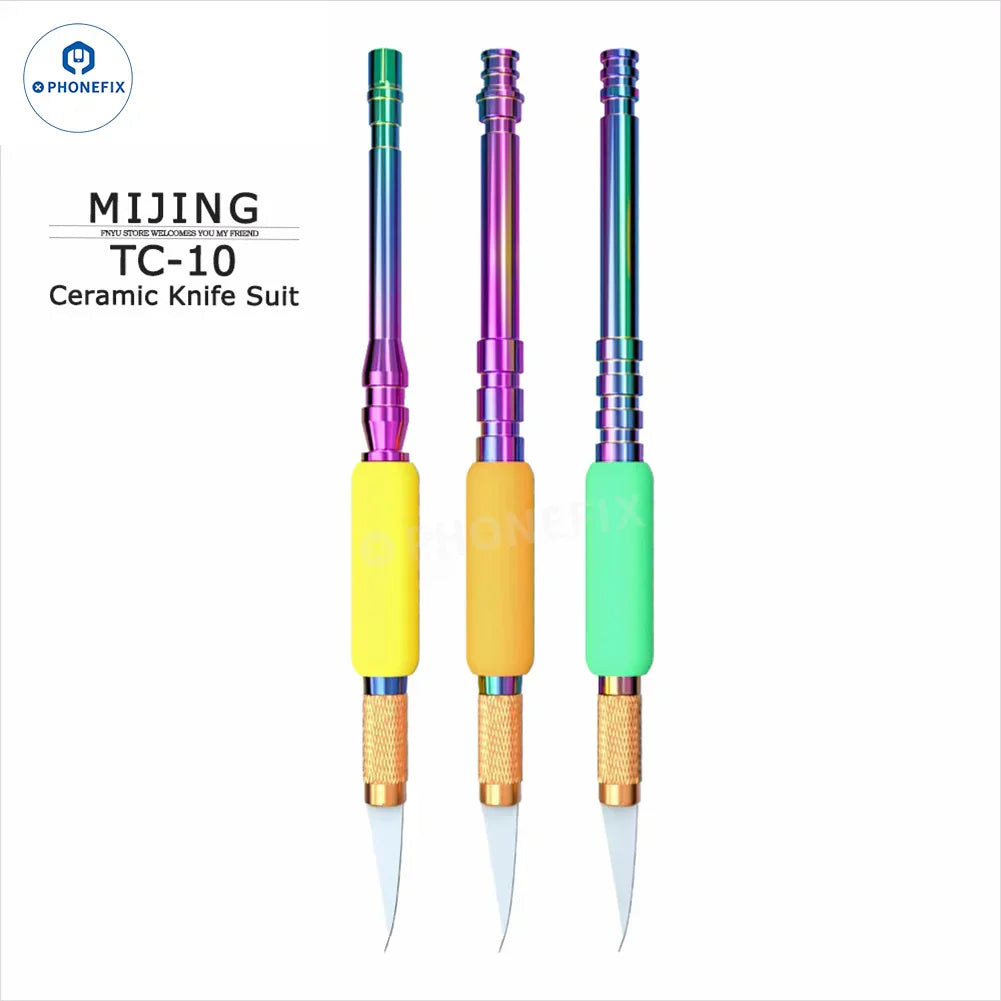 MIJING TC-10 Ceramic Knife Suit Carving Blade IC Glue Removal - CHINA PHONEFIX SHOP Team