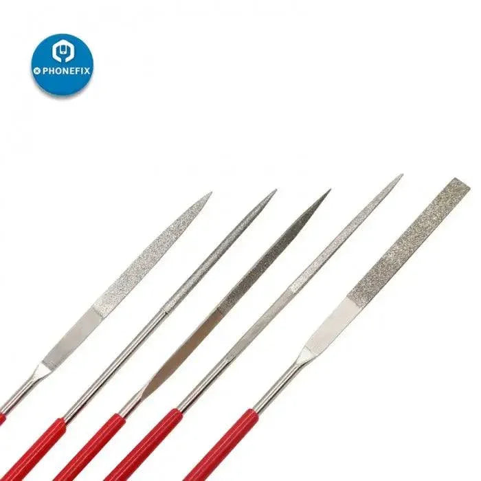 5Pcs 180mm Diamond Files Steel Files for Carving Craft Tool - CHINA PHONEFIX
