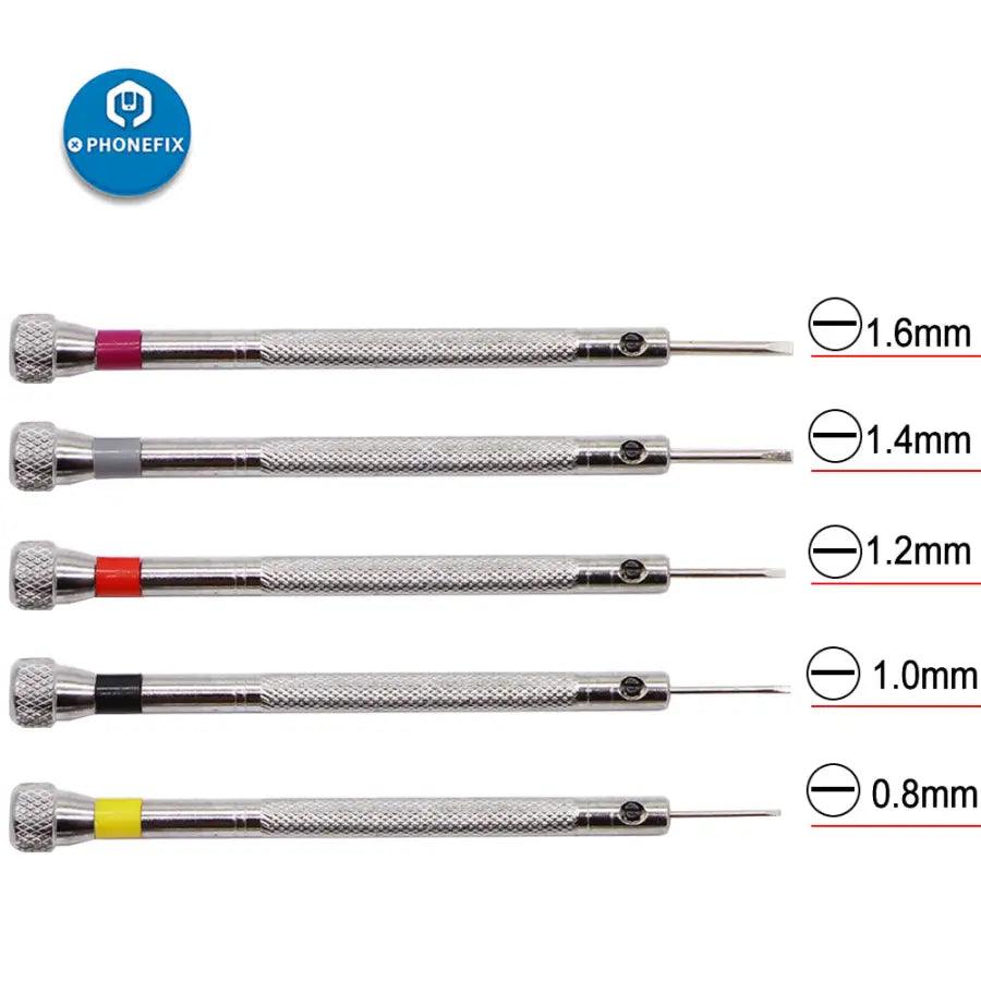 5Pcs Alloy Steel Screwdriver Watch Opening Tools Kit Silver Link Pins - CHINA PHONEFIX