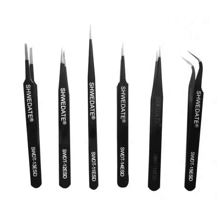6 Kinds Stainless Steel SWDT Tweezers for iPhone Repair Tool - CHINA PHONEFIX