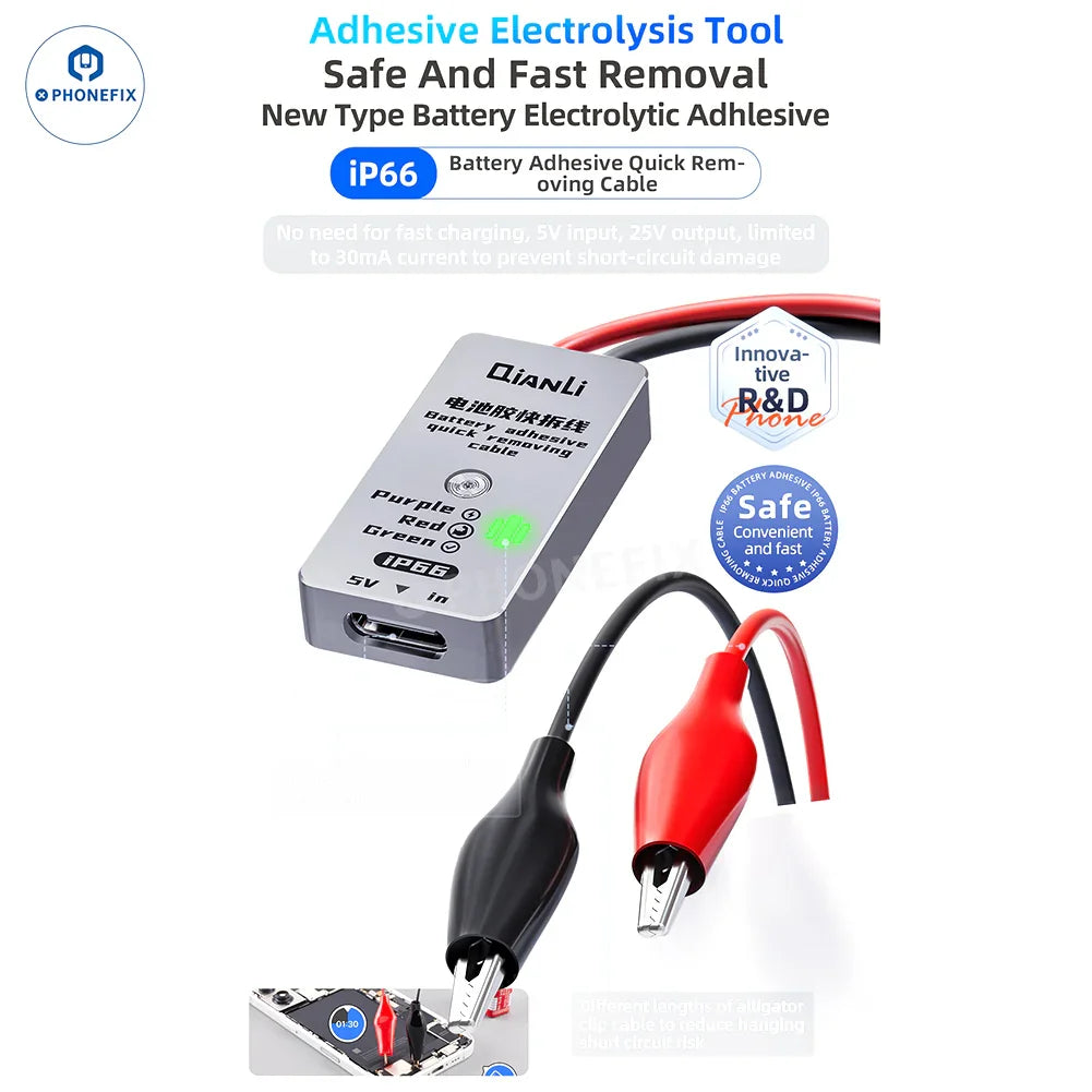 iP66 Battery Adhesive Quick Removing Cable For iPhone 16/17 Disassembly - CHINA PHONEFIX SHOP Team