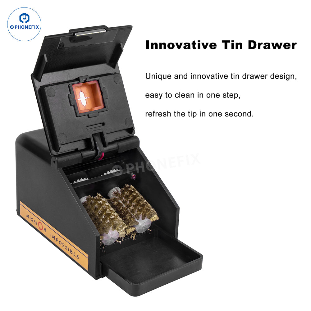 Electric Soldering Tip Cleaner Automatic Cleaning Iron Head Tin Paste