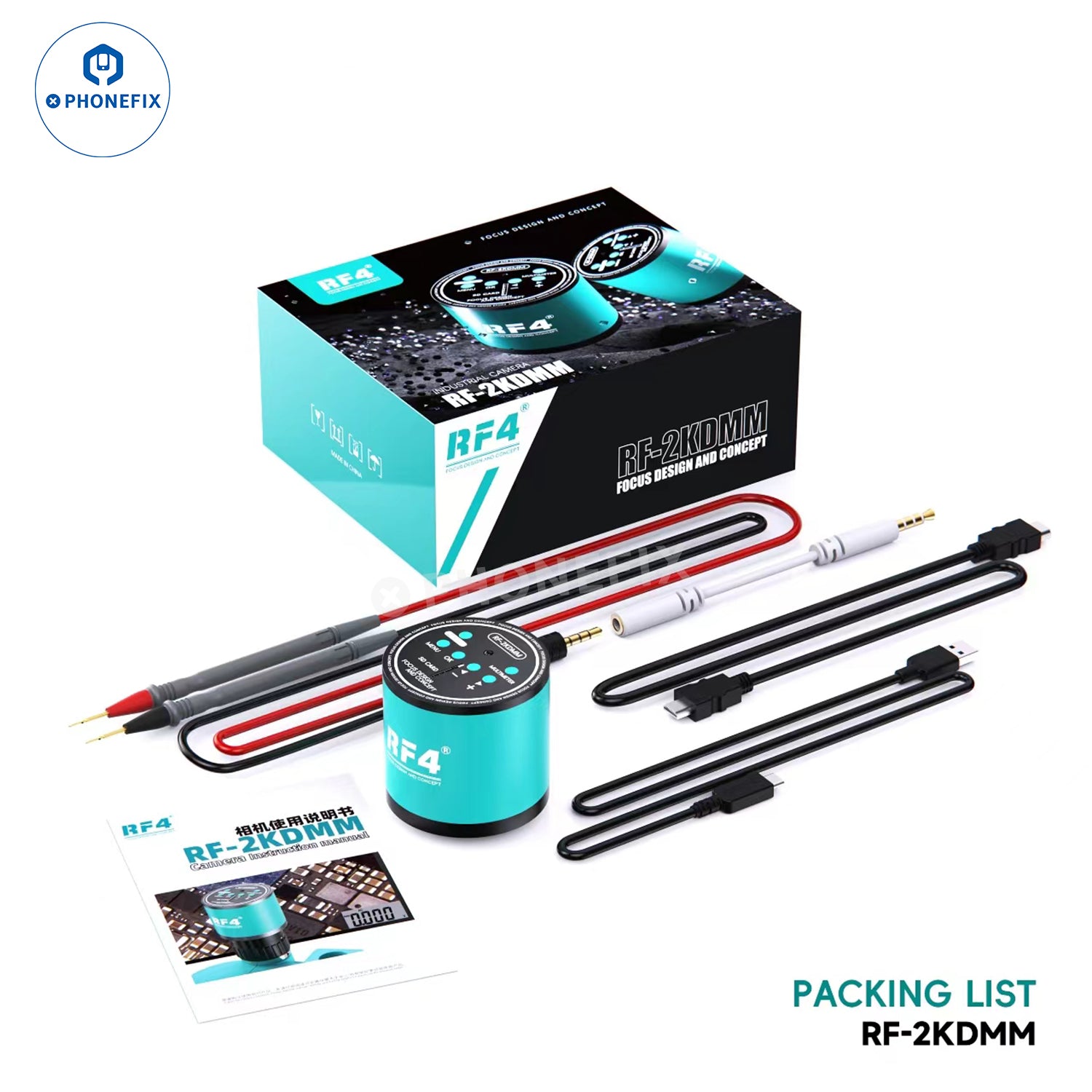 RF4 RF-2KDMM Microscope Camera Ultra HD With Multimeter Pen