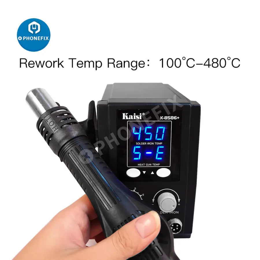 8586+ SMD Hot Air Gun Rework Station For PCB Soldering