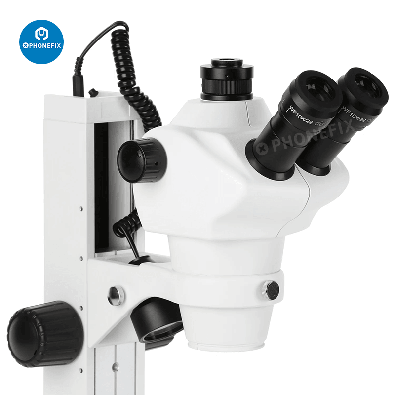 8X-50X Parfocal Trinocular Microscope With Track Stand Two Lights - CHINA PHONEFIX