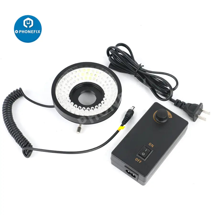 96 LEDs Microscope Ring Light Illuminator Lamp Side Light