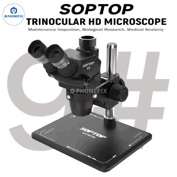 SOPTOP 9# 6.7-4.5X Zoom Trinocular HD Microscope