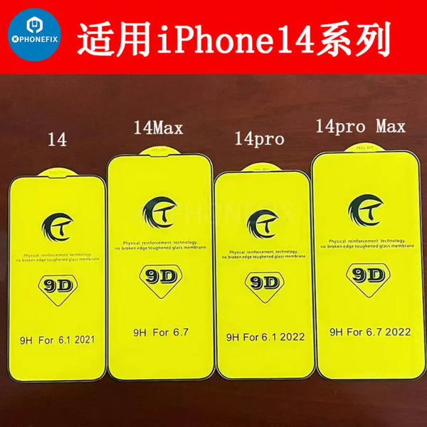 9D Tempered Glass Full Screen Protector Film For iPhone 14