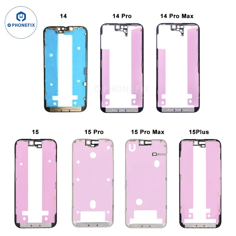 Front Screen Bezel Frame For iPhone 8-17 Pro Max