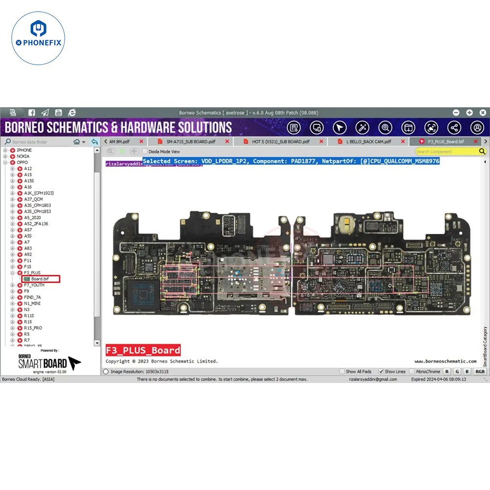 Borneo Schematics PCB Diagram Software for Phone Laptop Repair - CHINA PHONEFIX SHOP Team
