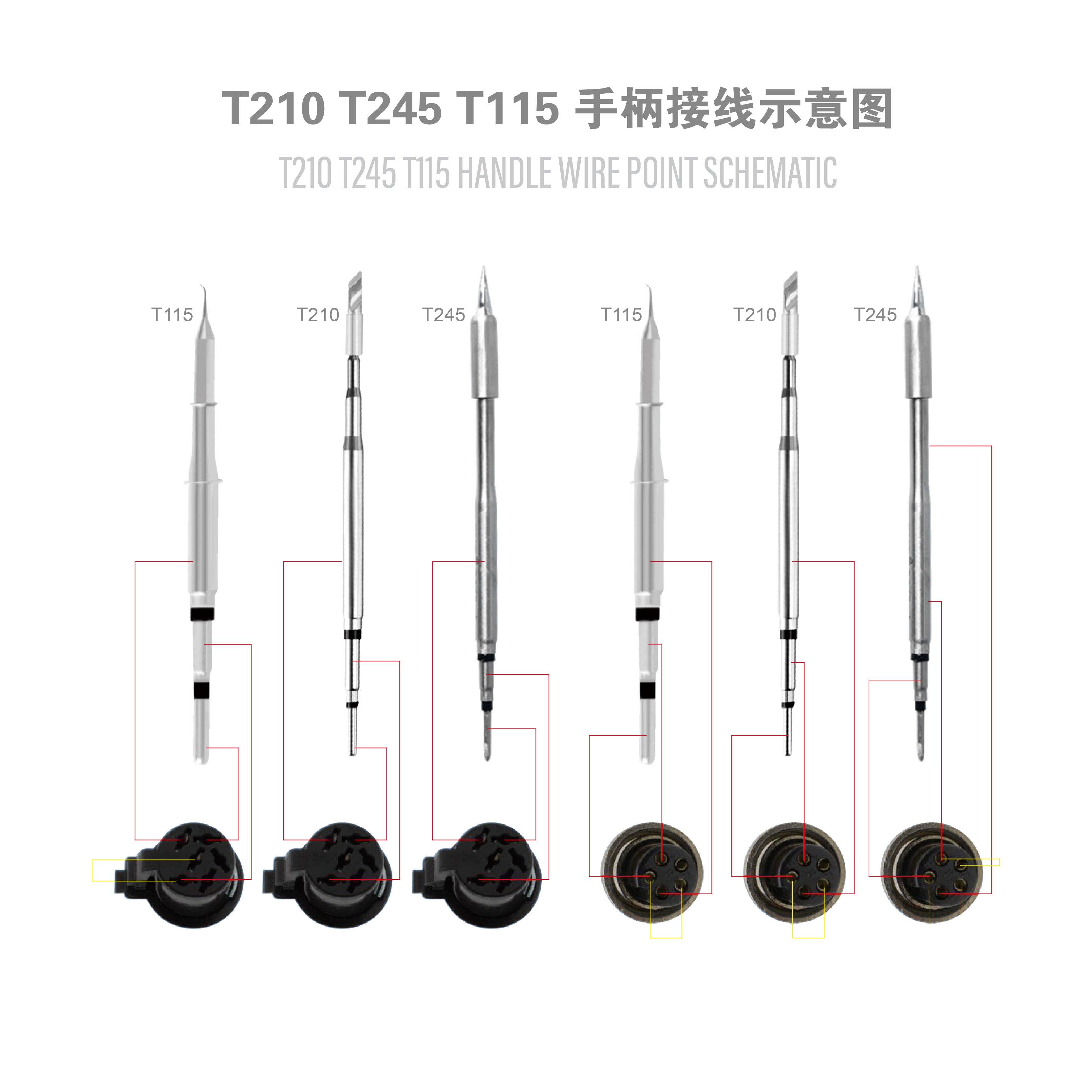 Universal 5/6 pin Soldering Handle for C210 C245 C115 Soldering Tip