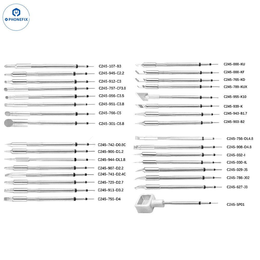 PHONEFIX C245 Series Soldering Iron Tips for JBC Welding Station - CHINA PHONEFIX SHOP Team