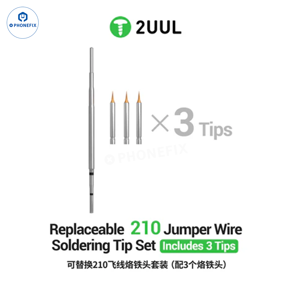 2UUL FD35 Replaceable 210 Soldering Tip for PCB Jumper Wire Repair