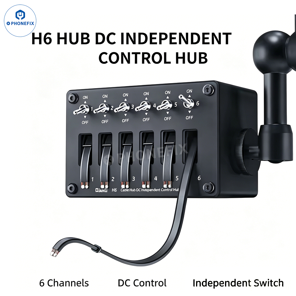 QIANLI H6 Cable Hub DC Power Independent Control DIY Soldering - CHINA PHONEFIX SHOP Team