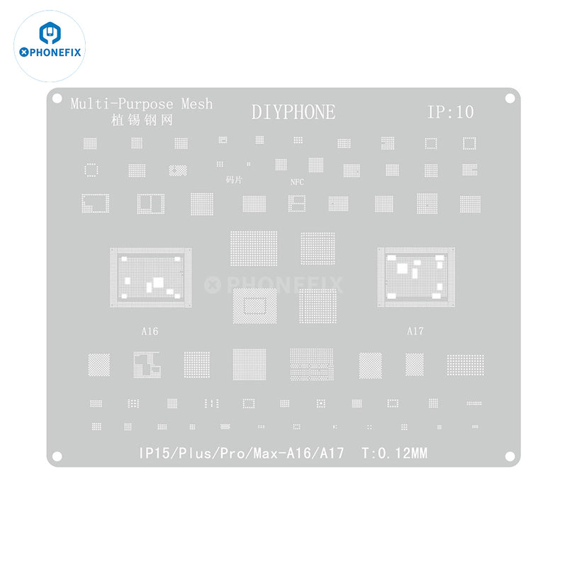 Amaoe CPU IC BGA Reballing Stencils Kit For iPhone PCB Board