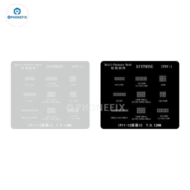 LCD IC BGA Reballing Stencil For iPhone 11-16PM Screen Chip Repair
