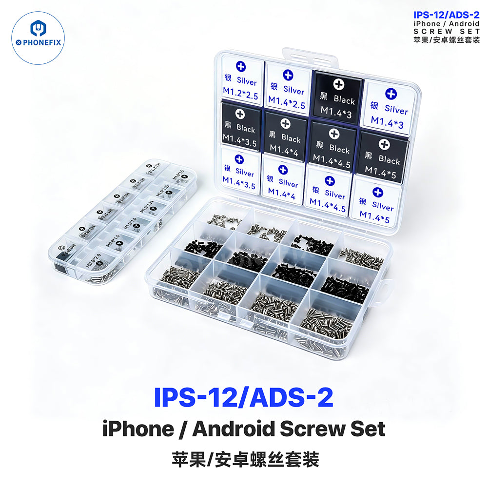 MECHANIC IPS-12 ADS-2 Screw Set for iPhone & Android Repair - CHINA PHONEFIX SHOP Team