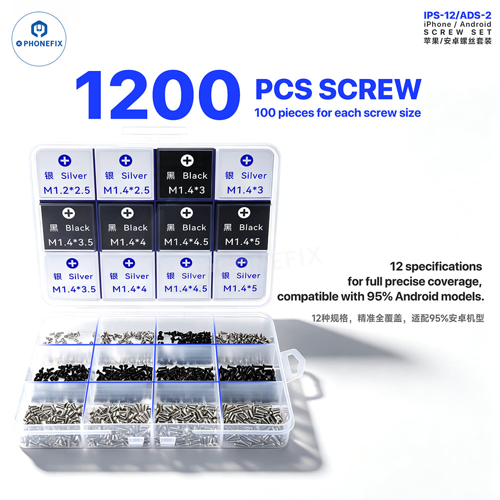 MECHANIC IPS-12 ADS-2 Screw Set for iPhone & Android Repair - CHINA PHONEFIX SHOP Team