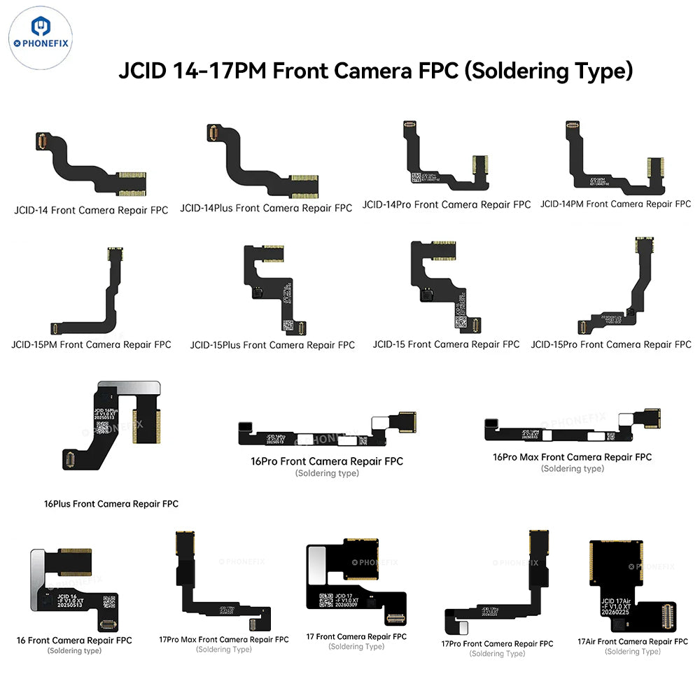 JCID Front Camera Repair FPC Cable For iPhone 14-17 Pro Max - CHINA PHONEFIX SHOP Team