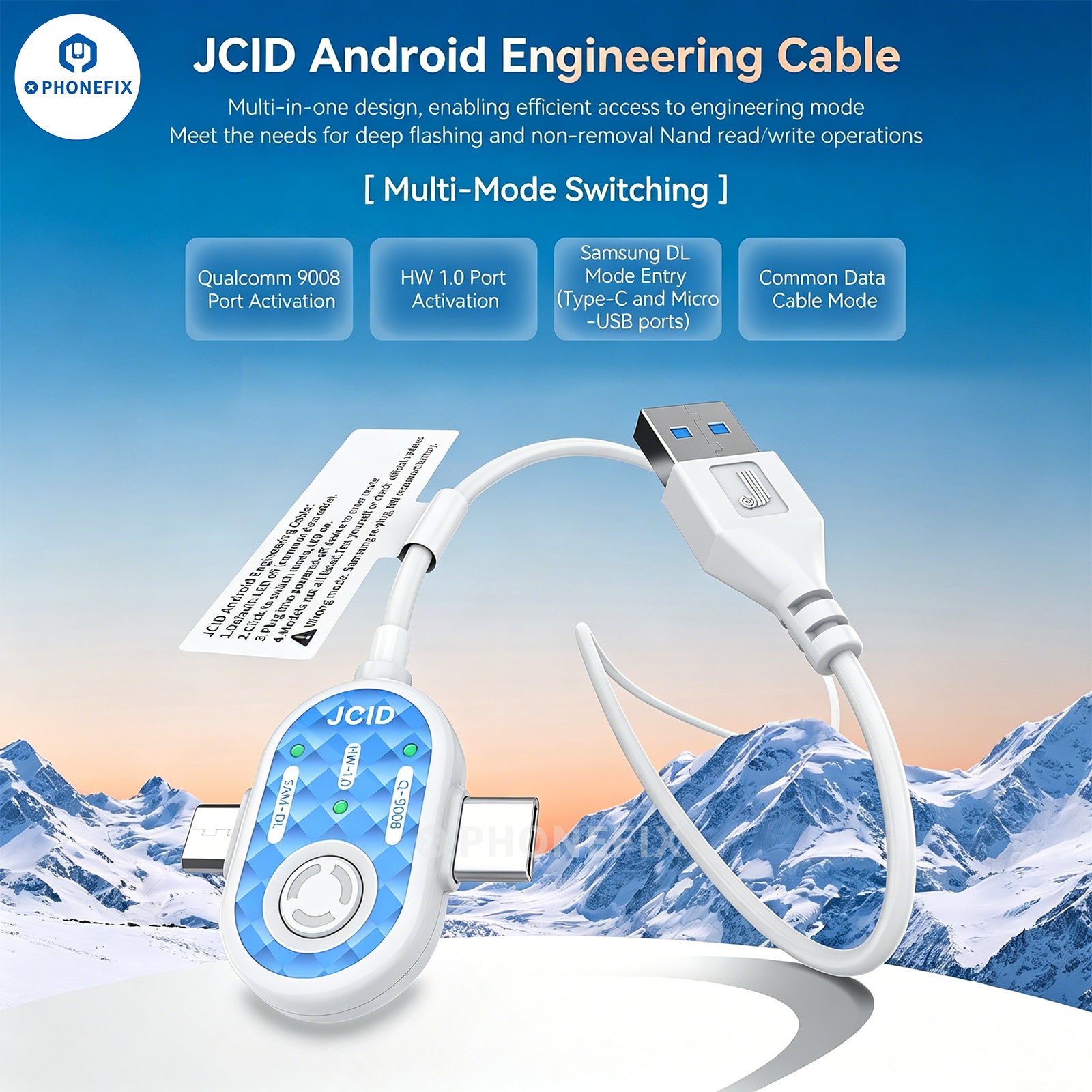 JCID Android Engineering Cable – Samsung DL, Qualcomm 9008, HW 1.0 - CHINA PHONEFIX SHOP Team