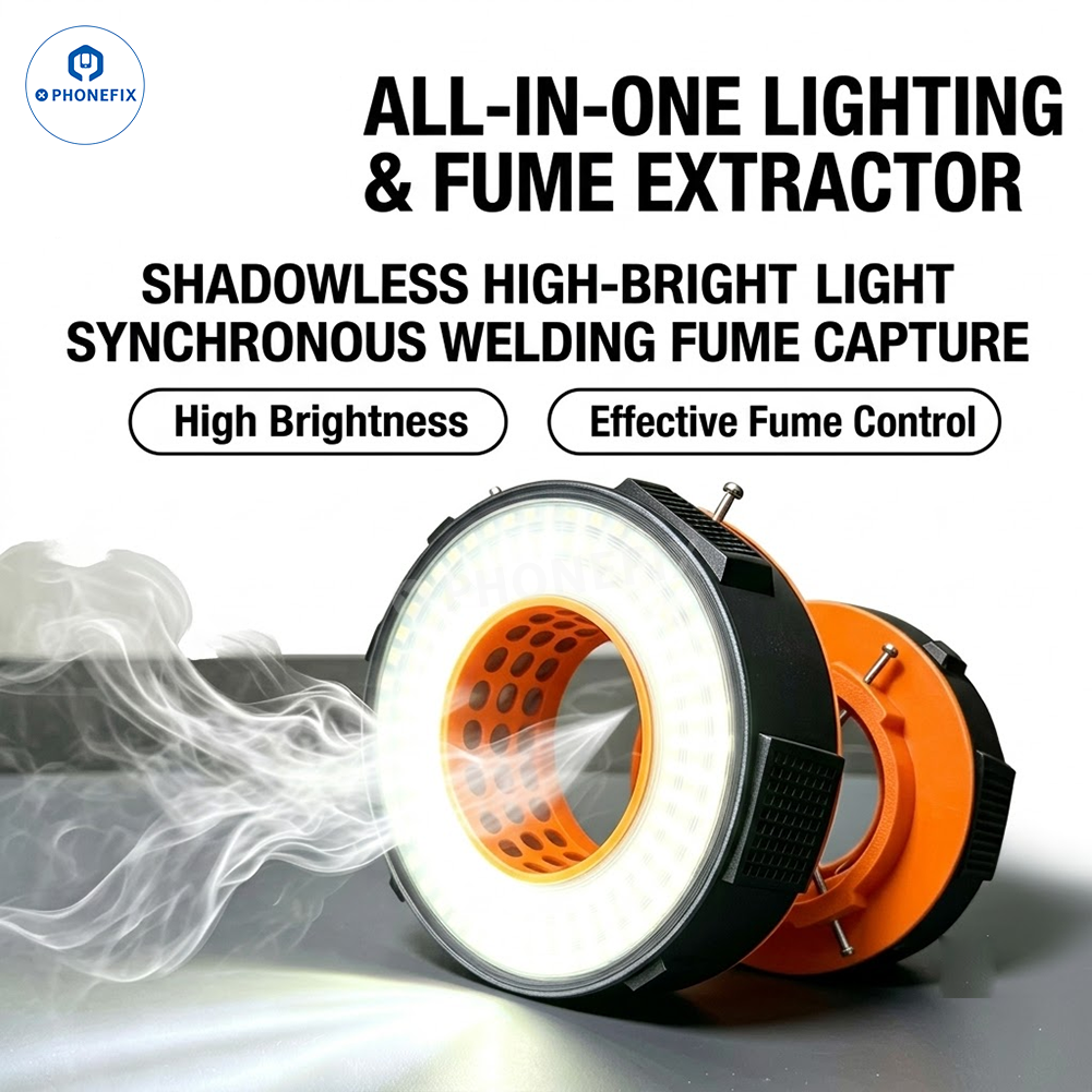 JF8 Lighting & Fume Extractor 2-in-1 Microscope Lamp for PCB Repair - CHINA PHONEFIX SHOP Team