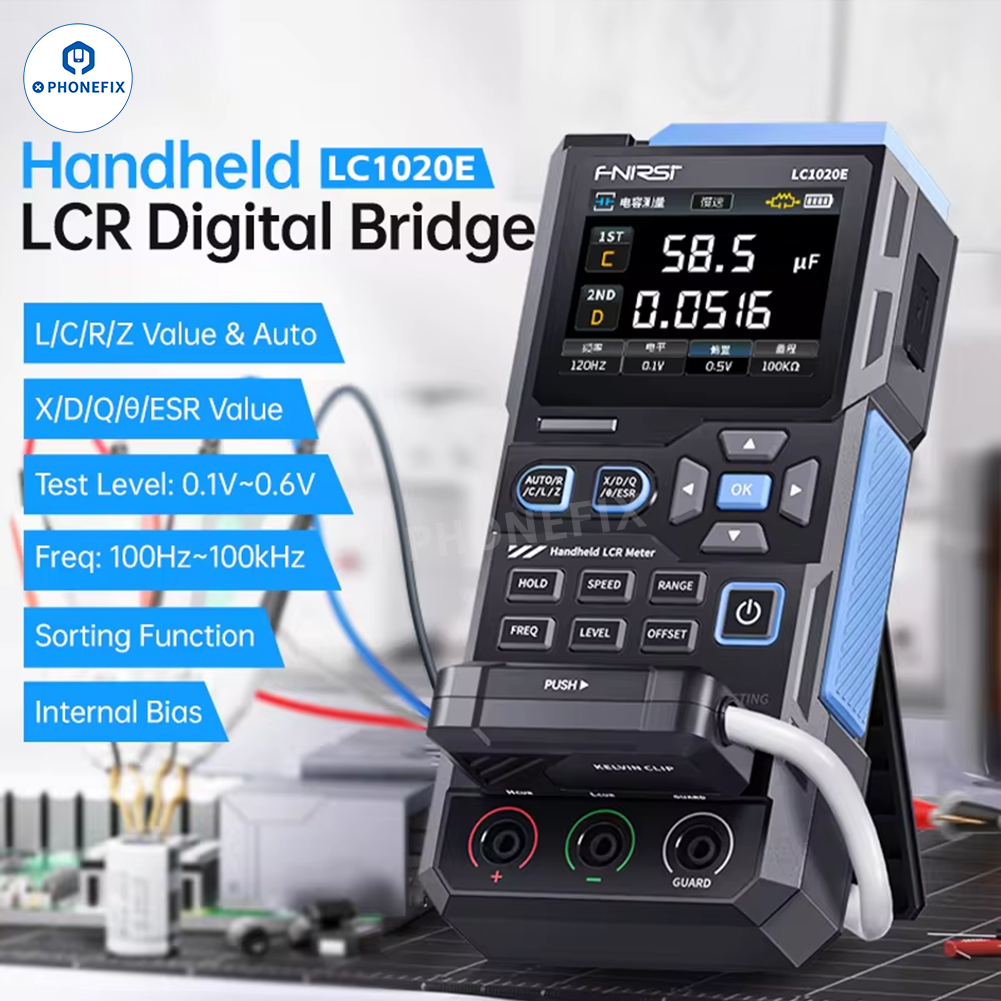 FNIRSI LC1020E LCR-ST1 Mini Digital Tweezers Bridge LCR ESR Tester