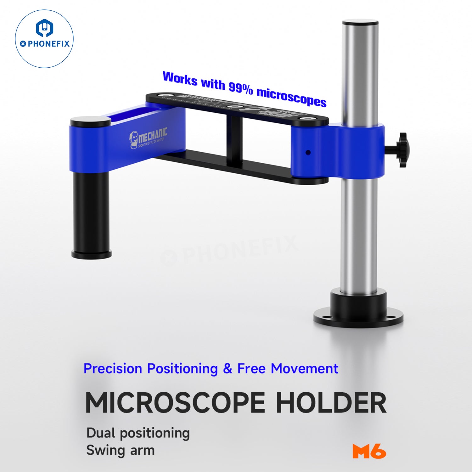 MECHANIC M6 Rotatable Microscope Swing Arm Bracket Stand Holder