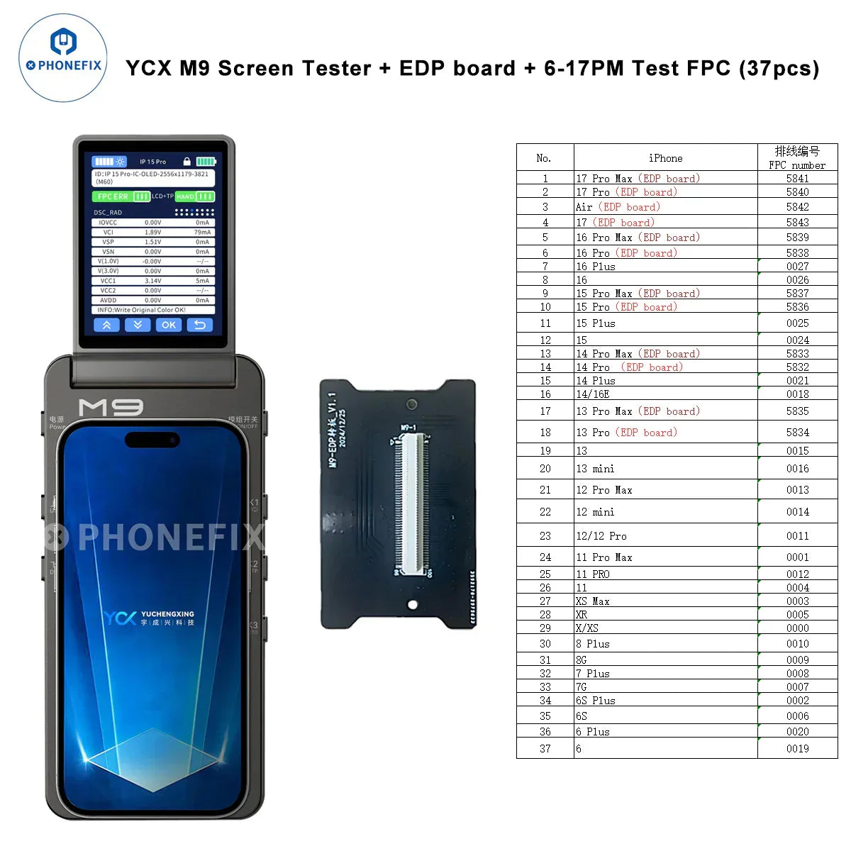 YCX M9 M960 Intelligent Android/iPhone Screen Tester Programmer
