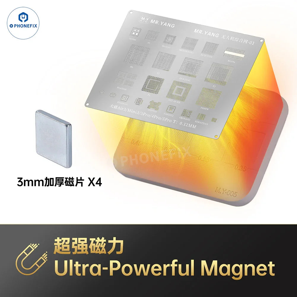 YCS M.Y 005 Heat-resistant Magnetic Tin Pad for CPU BGA IC Soldering - CHINA PHONEFIX SHOP Team