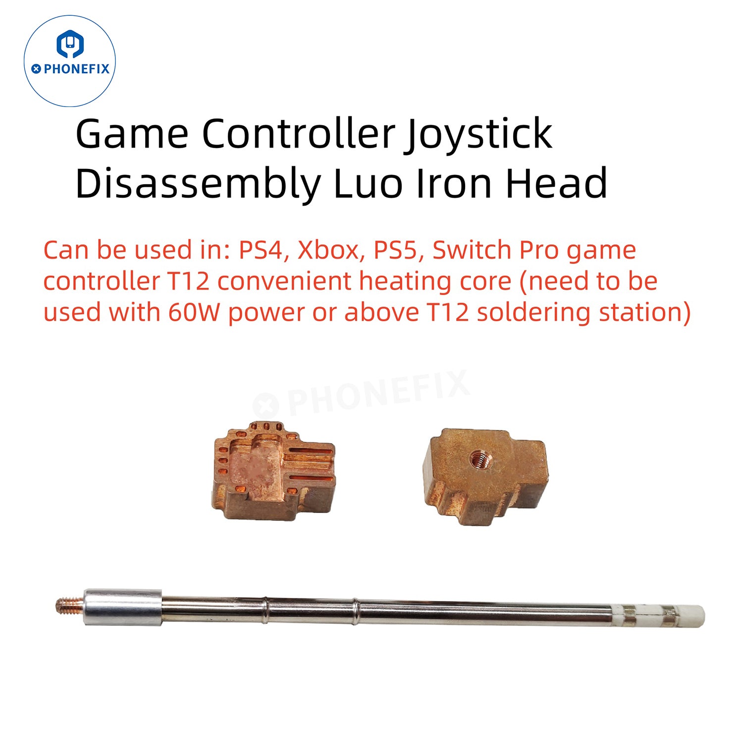 T12 Heating Core 13mm 16mm Joystick Removal Soldering Iron Tip