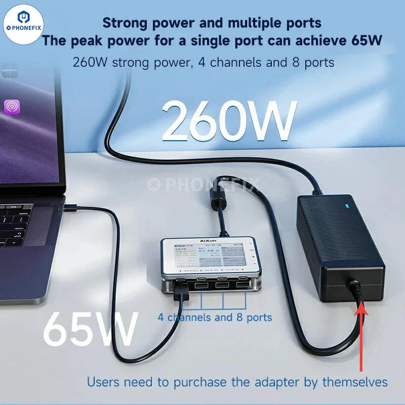 AiXun PF26 Smart Fast Charger Multi-channel 8 Ports Charging Station - CHINA PHONEFIX SHOP Team